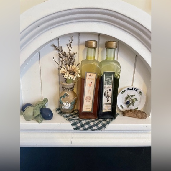 Olive Oil Black Chalkboard Menu To Do List Kitchen Decor White Wood Wall Hanging